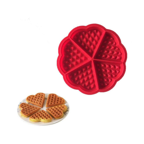 AussieSuperStore Homeware Supplies Silicone Waffle Maker Heart Shape Baking Mould Silicone Waffle Maker Heart Shape Baking Mould | Waffle Heart Molds CBWAFFLEHEART